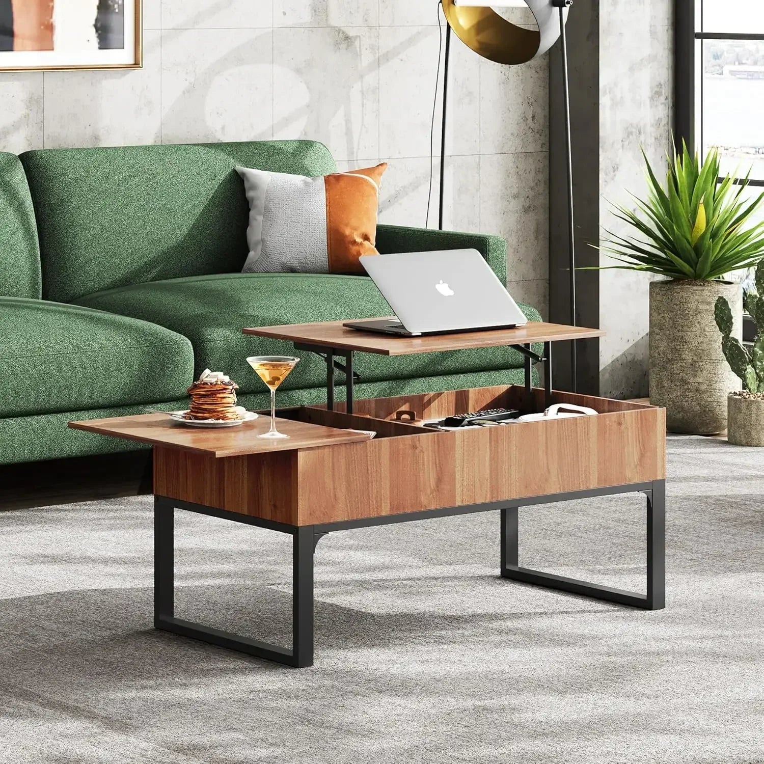 Xmsj.lift top coffee table with storage lifting & sliding wood - united states