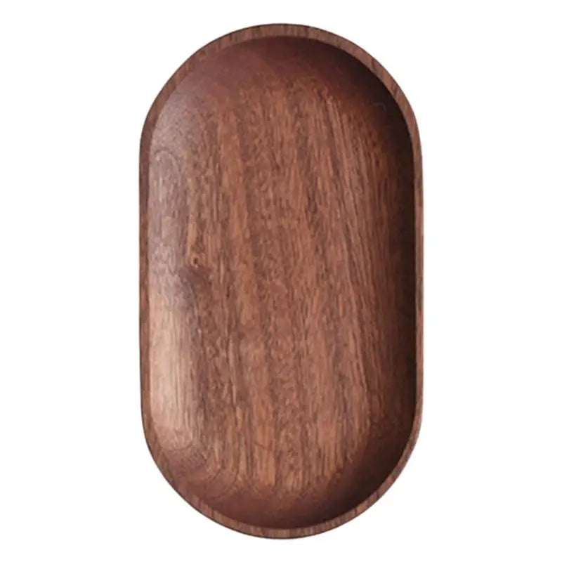 Wooden decorative tray oval platter wood grain design serving trays board for coffee shop home work area