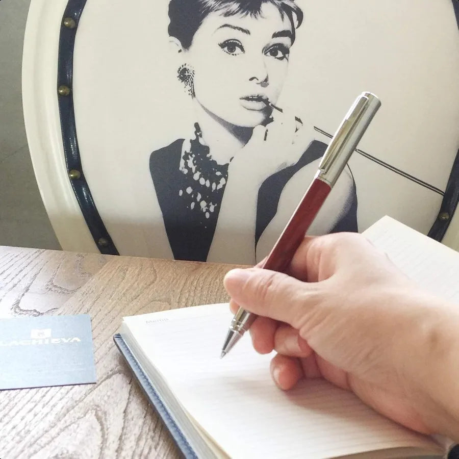 Classic rosewood rollerball pen set fine wooden with german schneider refill luxury writing tool for men women