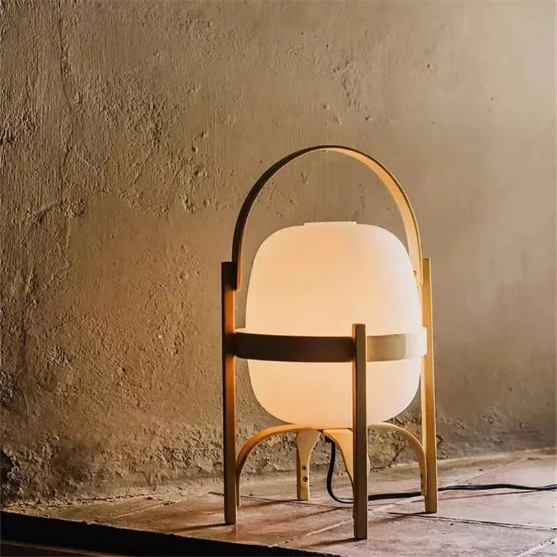 Cole cestita floor lamp art modern simple led wood light living room study bedroom bedside home restaurant decoration