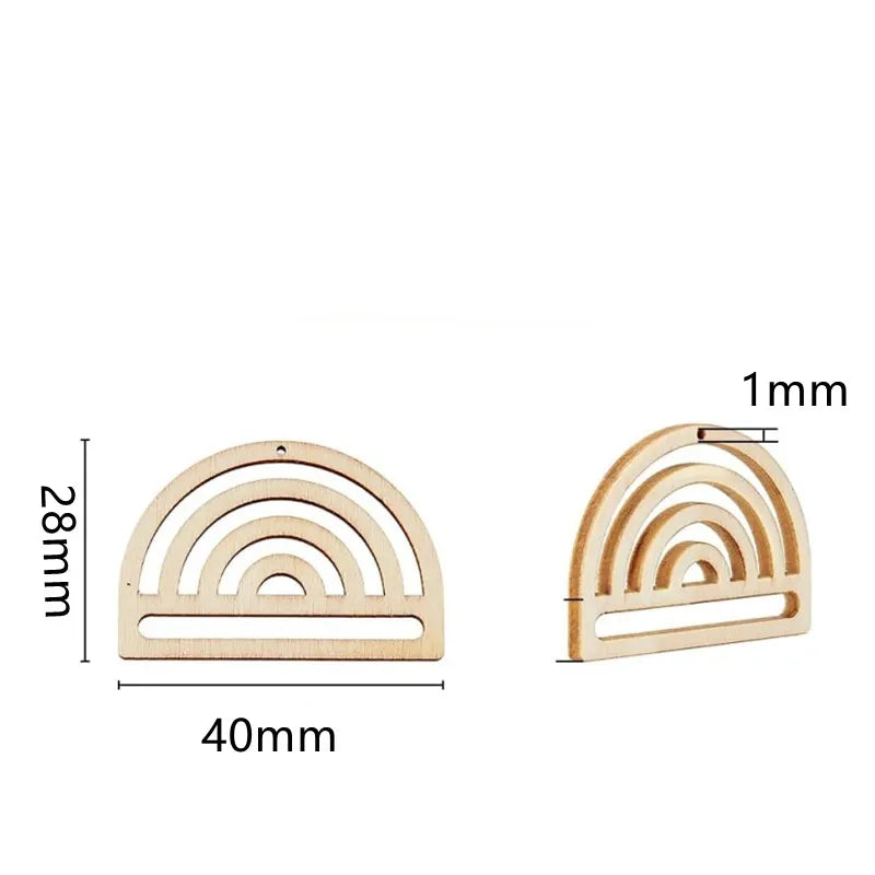 20pcs macrame earring blanks wood findings rainbow unfinished earrings pendants for women diy craft jewelry making