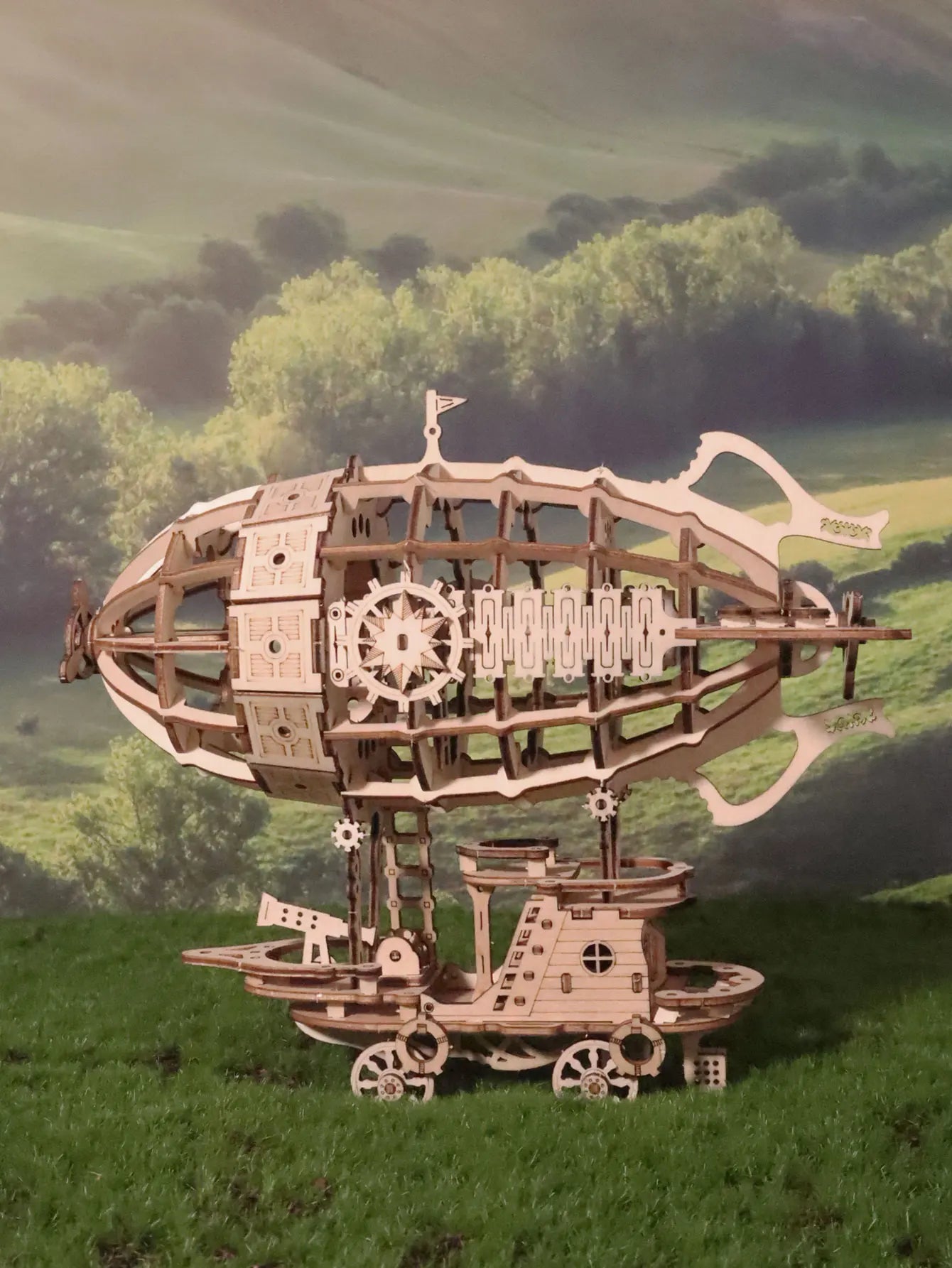 3d wooden puzzle airship model kits for adults building kit brain teaser to build hand craft mechanical