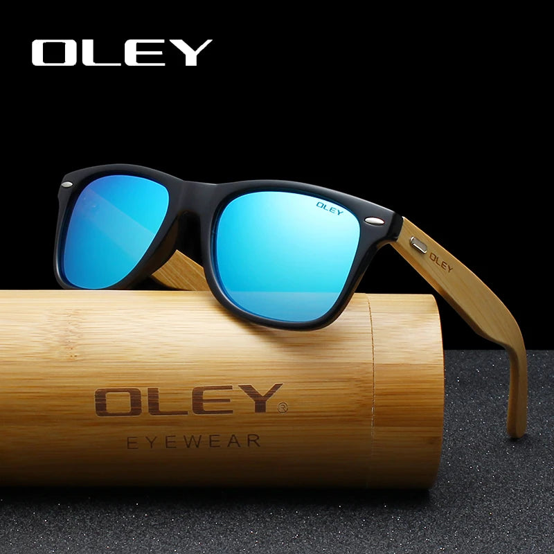 Oley original design bamboo natural wooden handmade sunglasses men polarized eyewear sun glasses for women customizable