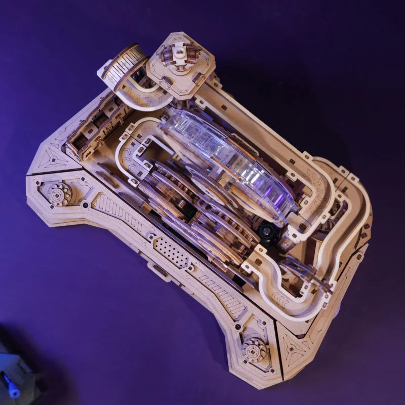 Robotime rokr pinball model gear ball challenge 3d wooden puzzle kits to build diy table game gift idea for men women