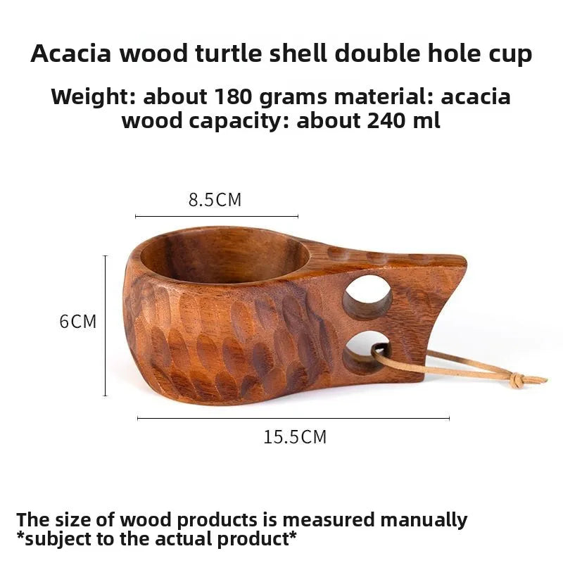 Wooden finland mug creative outdoor camping travel cup nordic style handmade milk coffee bar beer mugs - 9