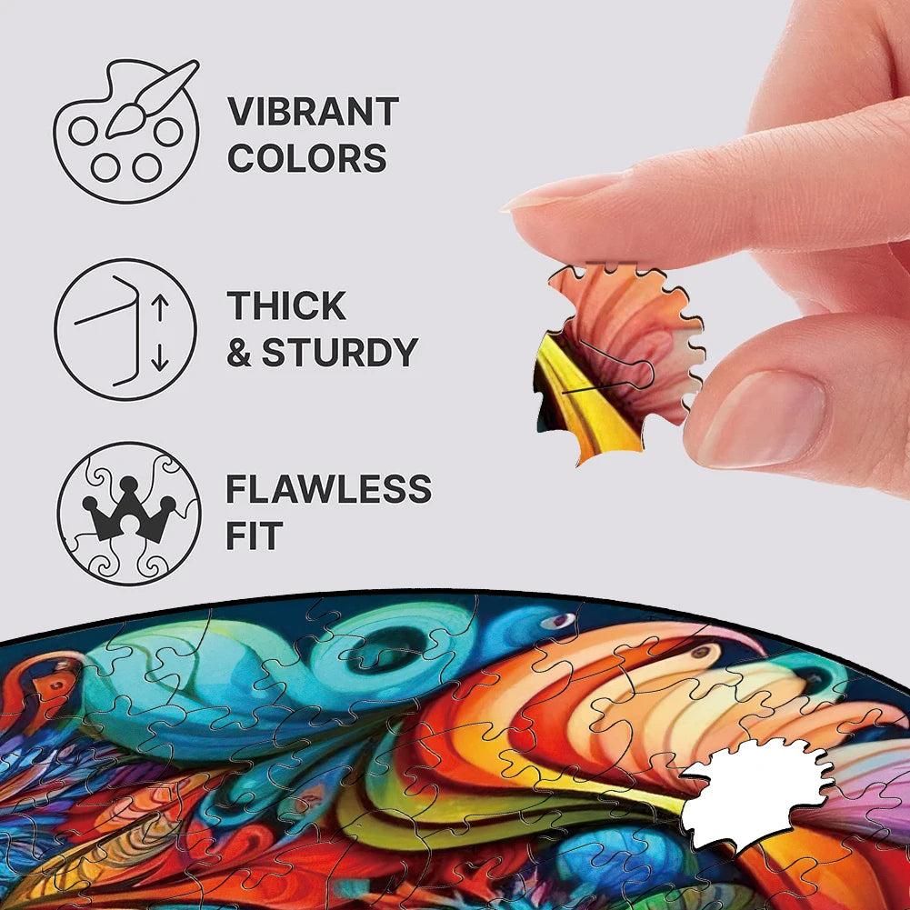 Animal wood puzzle cat fox peacock montessori toys for innovative jigsaw children diy crafts novel products