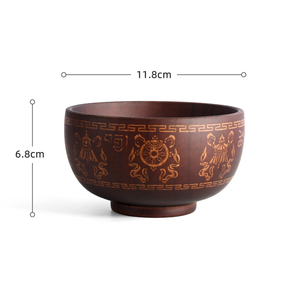 Wooden bowl japanese style wood rice soup salad food container large small for kids tableware utensils - babao map