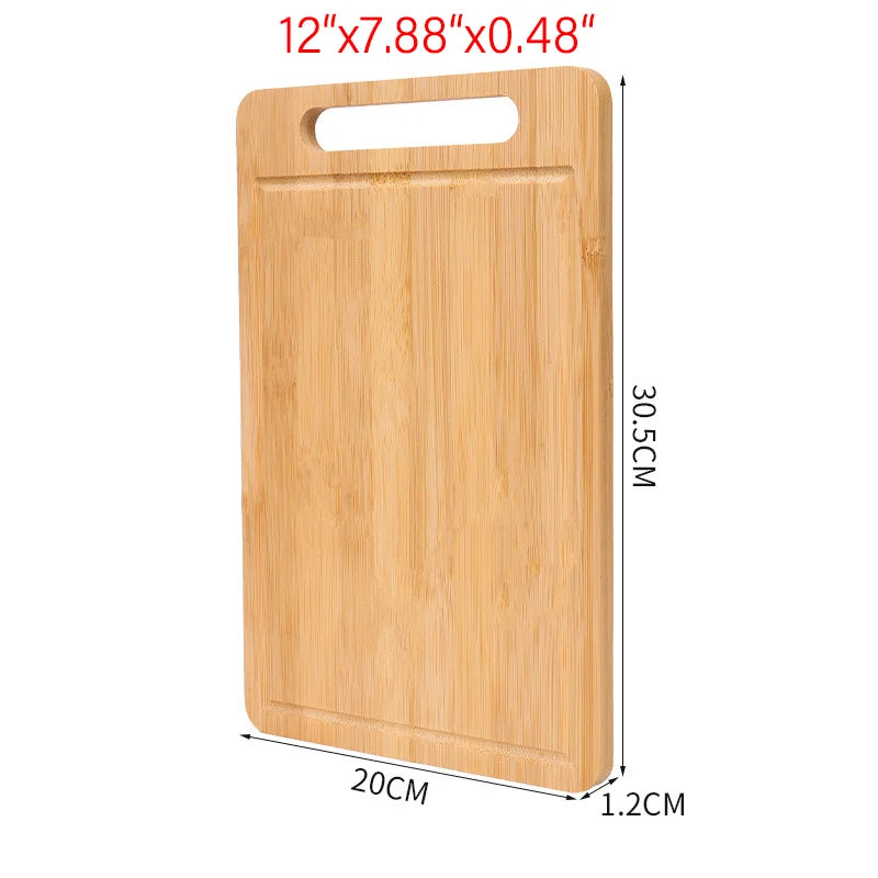 Wooden cutting board kitchen for meat totally bamboo food table thickened fruit vegetables chopping panel - m
