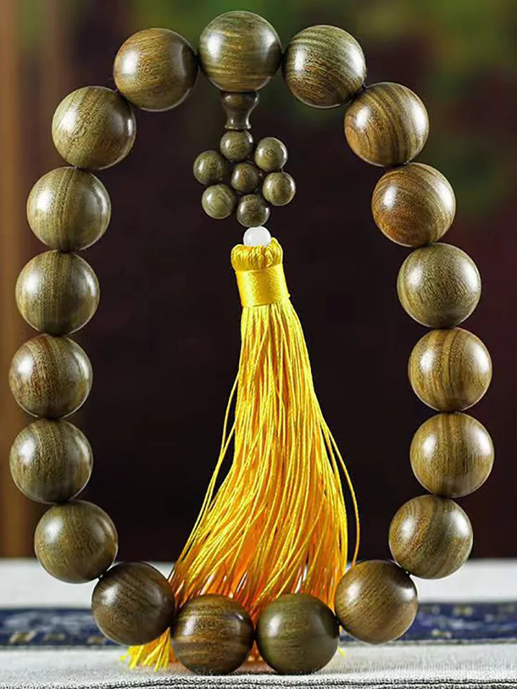 Green sandalwood bracelet argentina natural wood fragrance lasting hand-held twisted beads male and female couple hand
