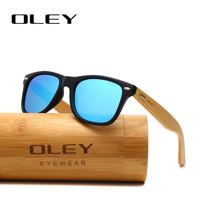 Oley original design bamboo natural wooden handmade sunglasses men polarized eyewear sun glasses for women customizable