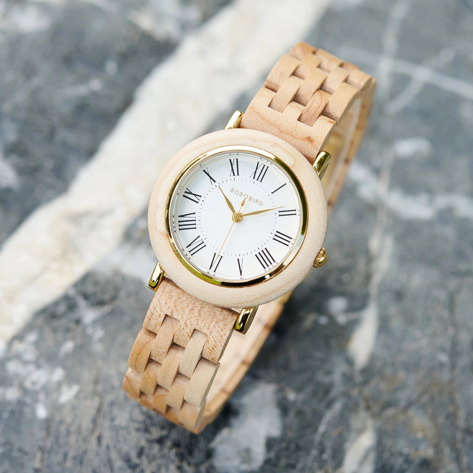 Bobo bird women’s wooden watch 2025 new elegant quartz wristwatch for ladies and girl natural wood timepiece gift