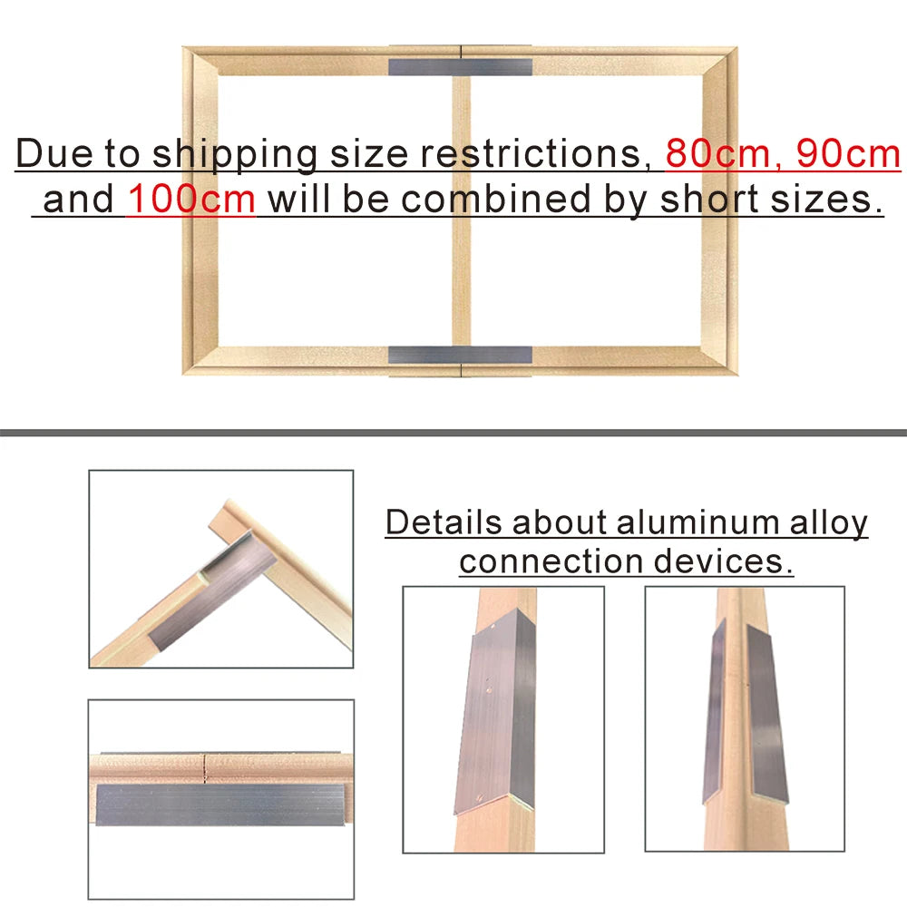 40x60 50x70 60x90 60x120 diy wood frame kit for canvas oil painting bars diamond wall art