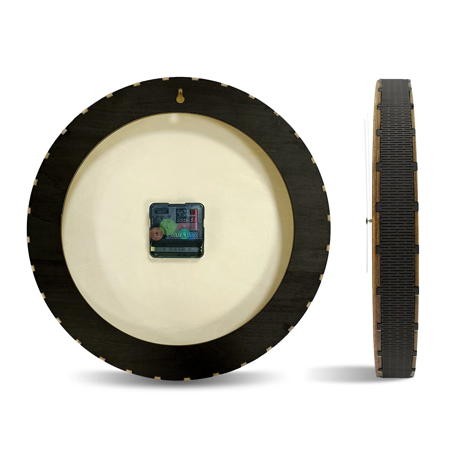 Personalized judo wooden frame wall clock martial arts fighting club decor custom jiu-jitsu natural wood lover gift