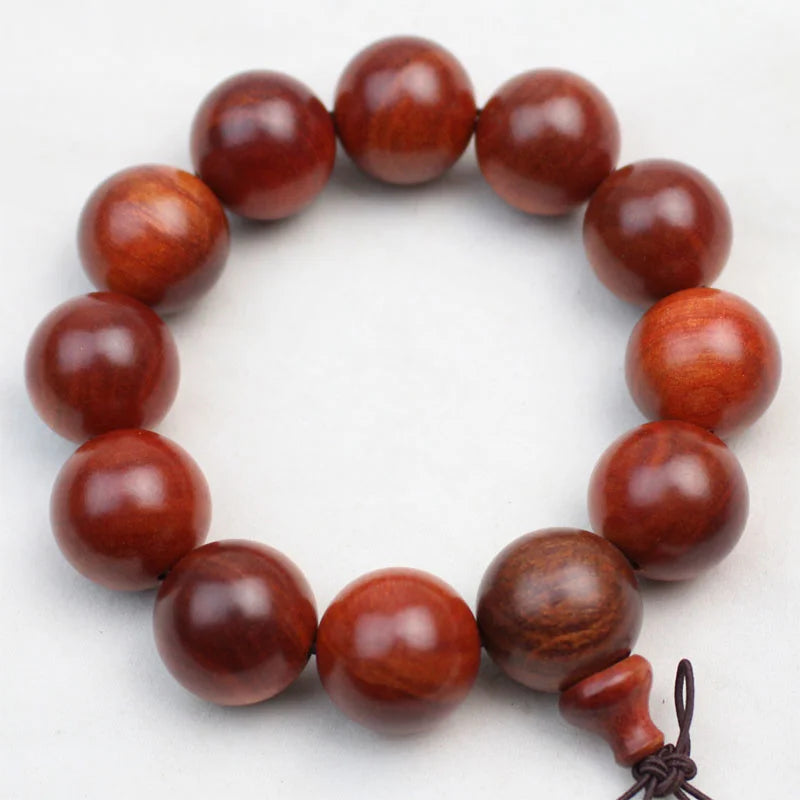 Indonesian blood dragon wood bracelet 2.0 log ice translucent 108 buddha beads couple jewelry gift amulet - small20mm12p