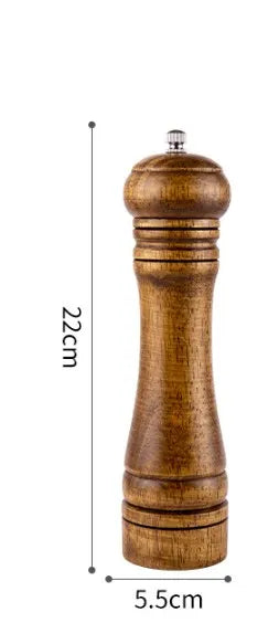 Giant pepper mill wood hotel large 8-20’’ super big oak wooden salt stainless steel core manual grinder - brown 8inch