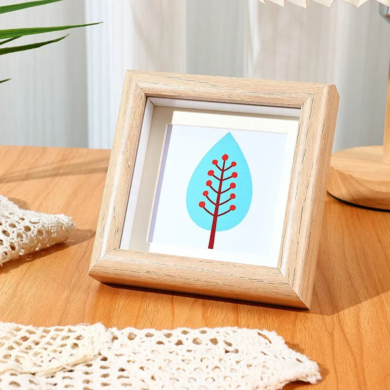 2025 autumn and winter new wooden square photo frame,storage frames for wedding party picture frame,home decor