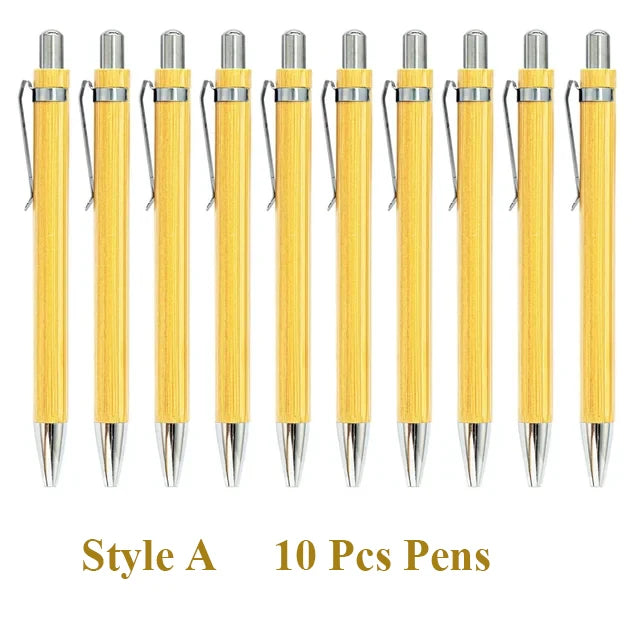 10pcs personalized bamboo pen engraved custom logo name pens wedding gift favors for guest baby shower decoration