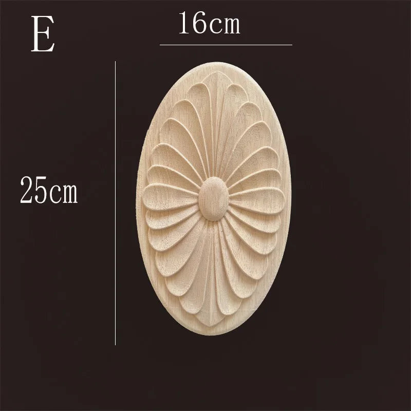 Vintage style rubber wood applique for living room cabinet easy-install onlays diy renovation upgrade furniture