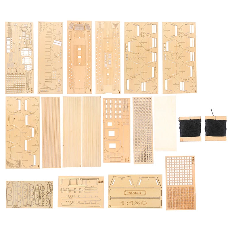 Diy handmade assembly ship 21’’ wooden sailing 3d victory boat model gift - onesize