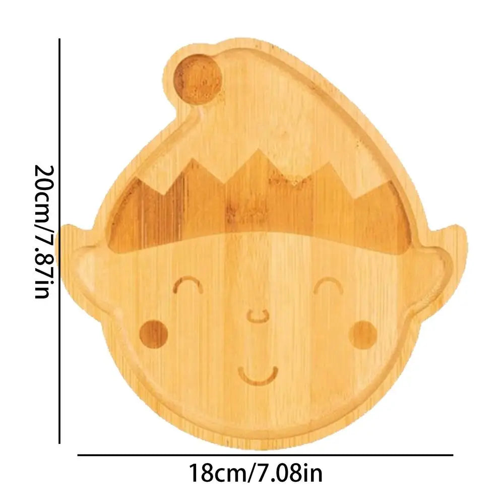 Wooden christmas serving tray wood platters snack fruit meat cheese board - kid / china