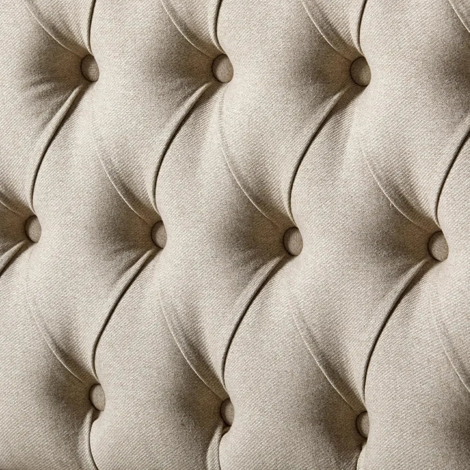 King size solid wood bed frame transitional platform with 52.5’’ upholstered tufted headboard rubberwood - united states