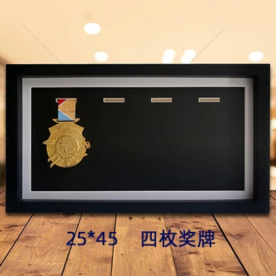 Wooden medal display frame marathon bae creative picture stand storage organizer modern simple sle rectangle - original