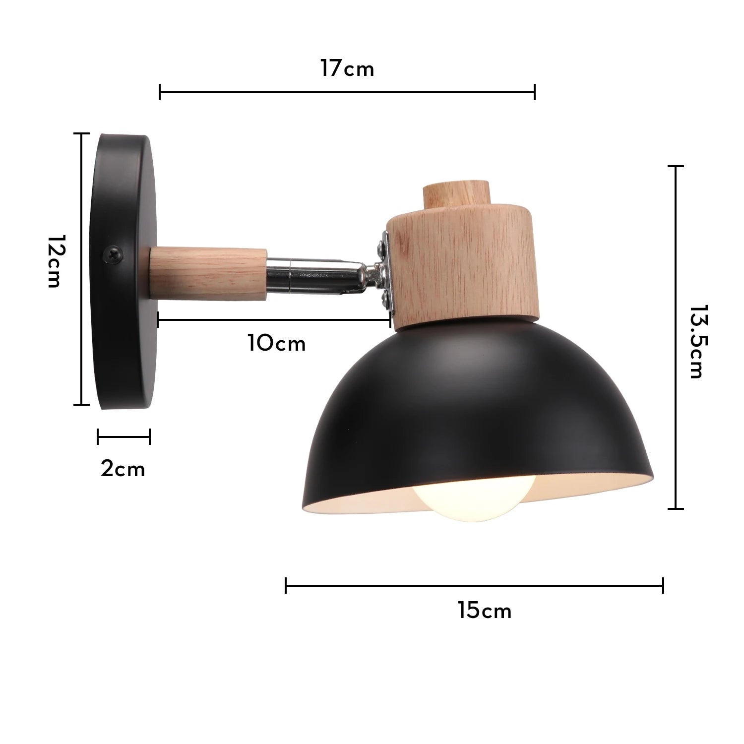 Nordic led wall lamp wood creative lighting fixture guest room balcony staircase sconce bedroom bedside decor light