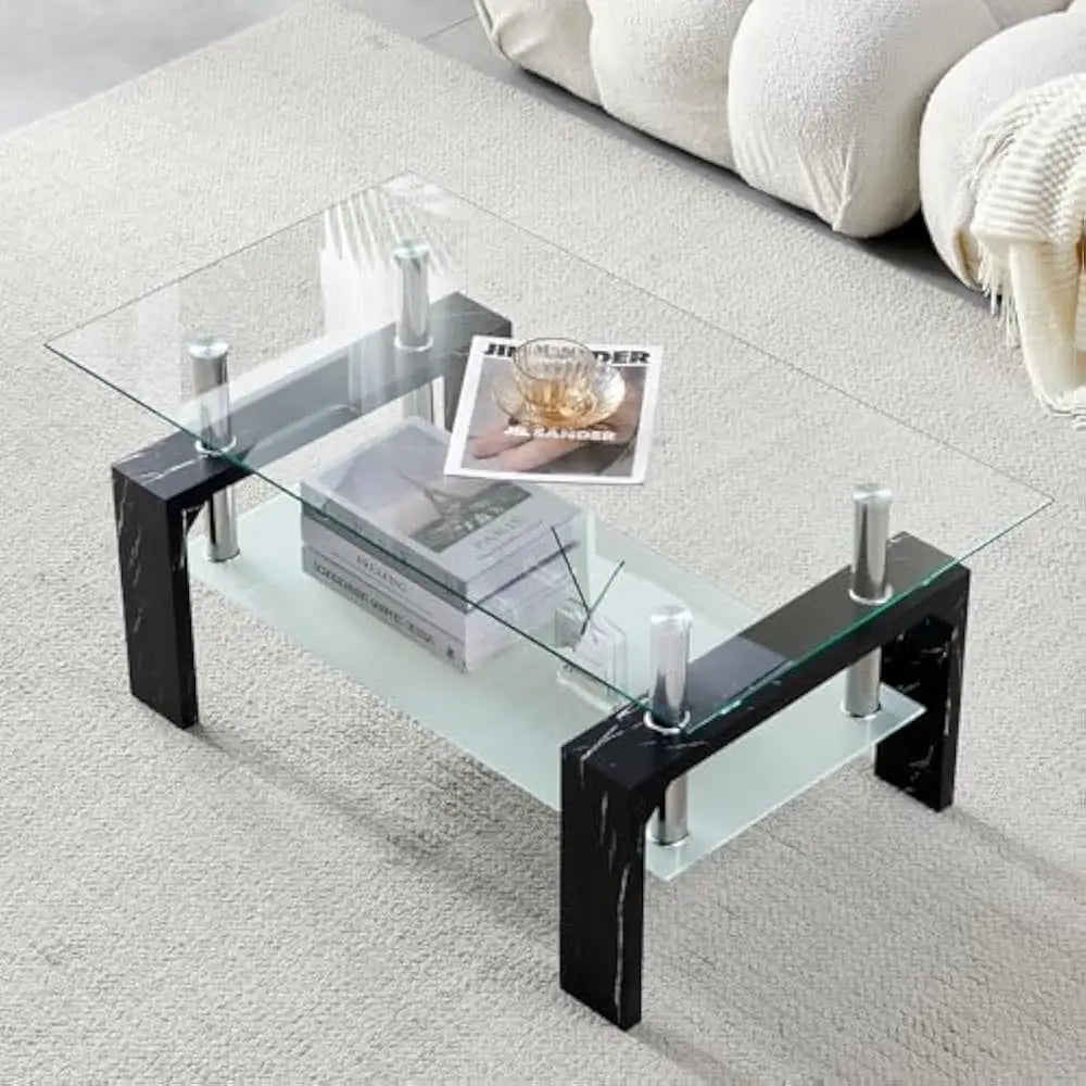 39.5 * 23.5 17.5 living room rectangle coffee table tea suitable for waiting side w/wooden leg - black / united states