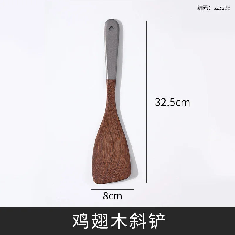 Wooden chicken wing kitchen utensils set non-stick pans specialized cookware tools - b 32.5x 8cm