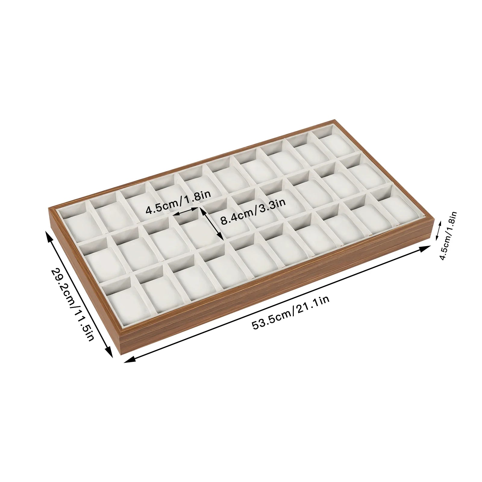 30 slots wooden watch box organizer luxury large jewelry display storage pillows case wood gift - black / united states