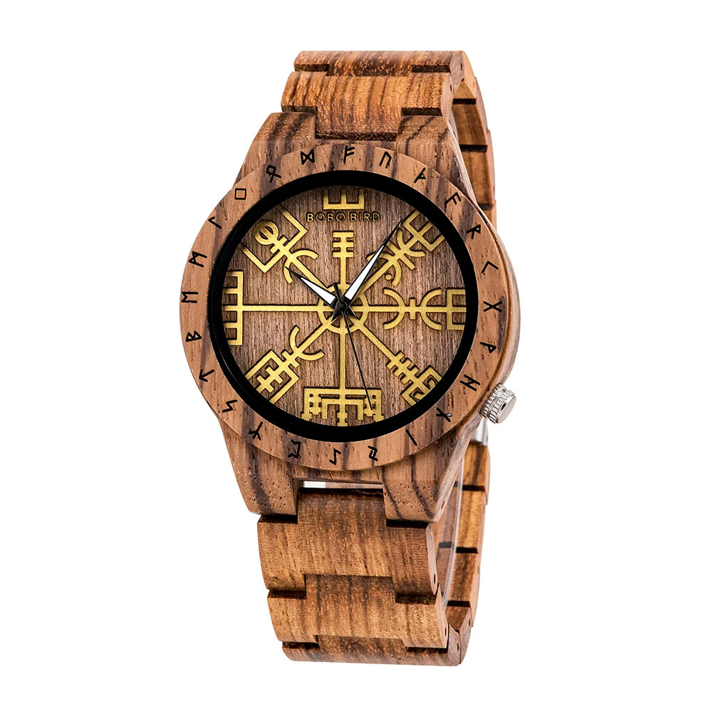 Bobo bird wooden men watch new design fashion women wristwatch luminous hand wood strap alloy clock great gift box