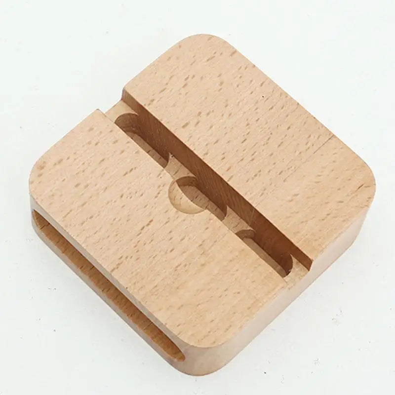 Wooden cell phone stand sound amplifier louder mobile holder natural loudspeaker portable