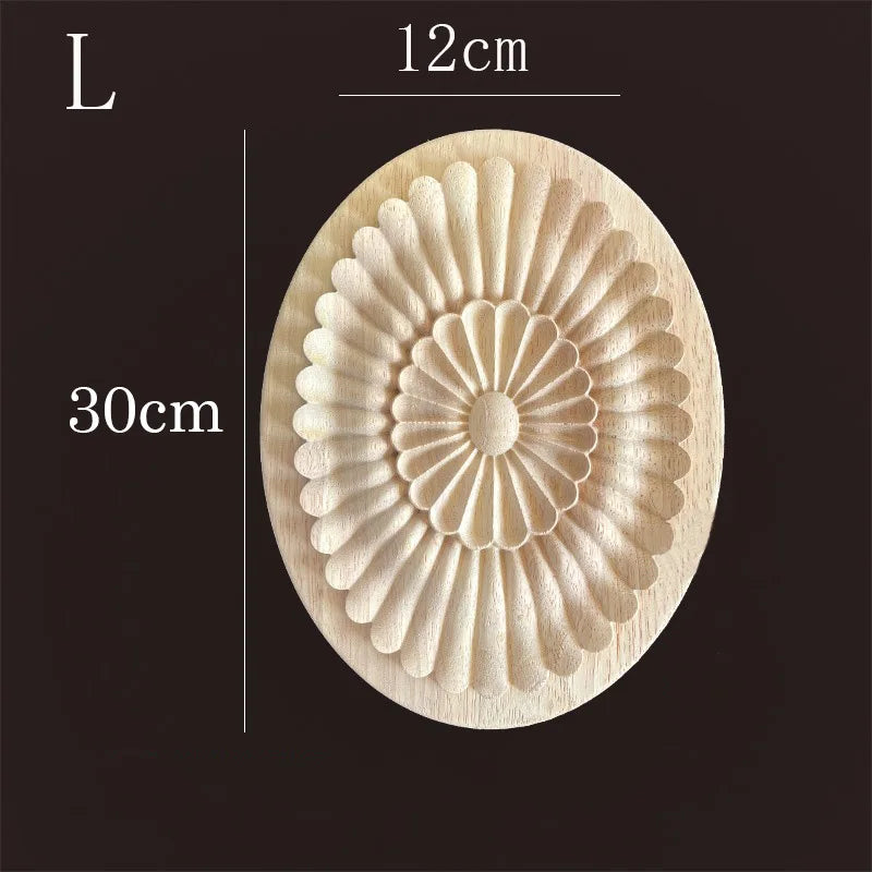 Vintage style rubber wood applique for living room cabinet easy-install onlays diy renovation upgrade furniture