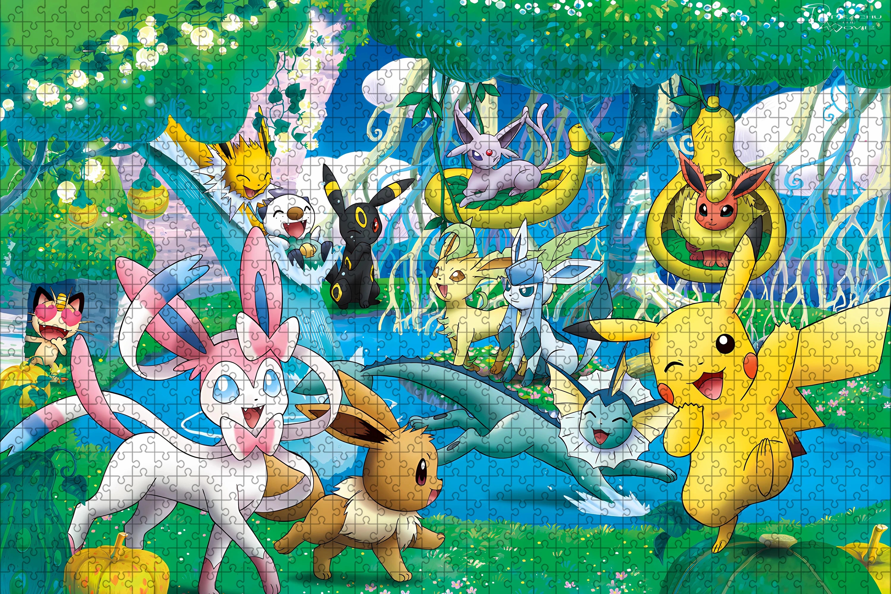 Pokemon jigsaw puzzle pikachu 108/200/300/500/1000 pieces wooden onepiece puzzles for adults childreneducational toys