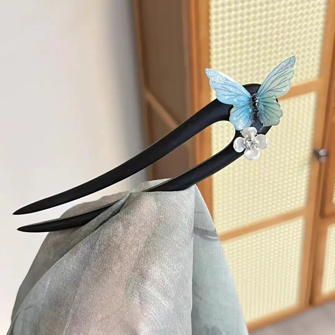 Simple chinese hair sticks wooden u shaped forks for women bun maker hairpins accessories retro fashion headpieces