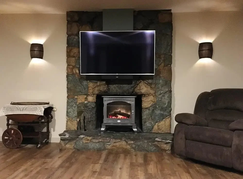 Newrays antique 2 pack wood wine barrel wall sconce lighting fixture up and down indoor lamps for bar area steampunk