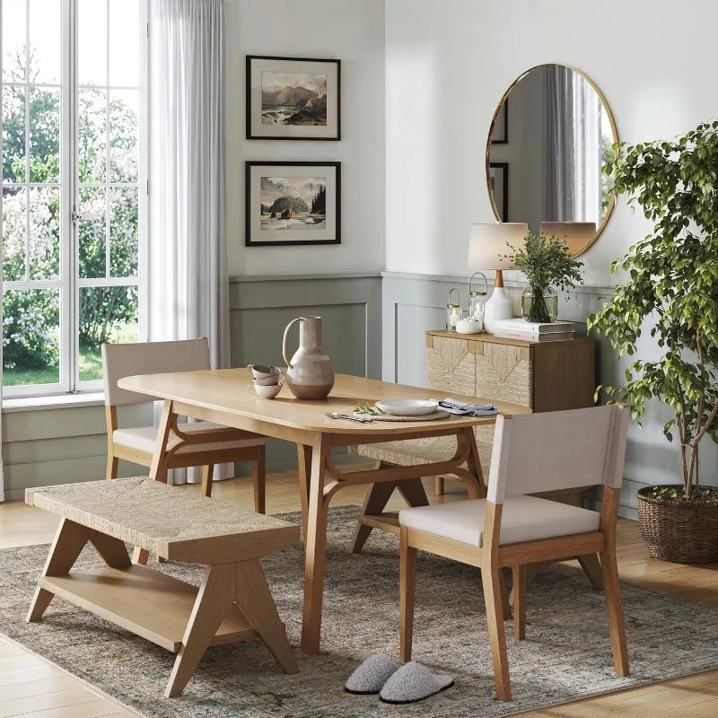 Beacon bohemian bench seat with shoe storage seagrass entryway or end of bed solid wood frame brushed light brown