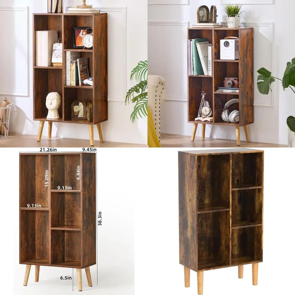 leyaoyao-5-cube-small-bookshelf-3-tier-mid-century-bookcase-with-legs-wood-bookshelves-storage-organizer-shelf-narrow-book-shelv