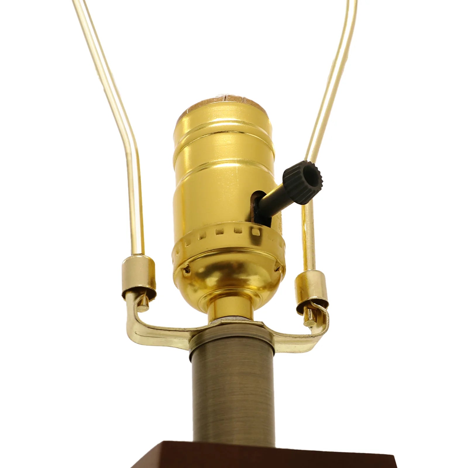 29’’ large wood table lamp with beige linen shade mid century modern walnut desk for living room bedroom home office