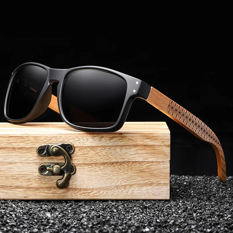 2025 brand design beech wood handmade sunglasses men eyewear outdoor driving sun glasses reinforced hinge очки - united