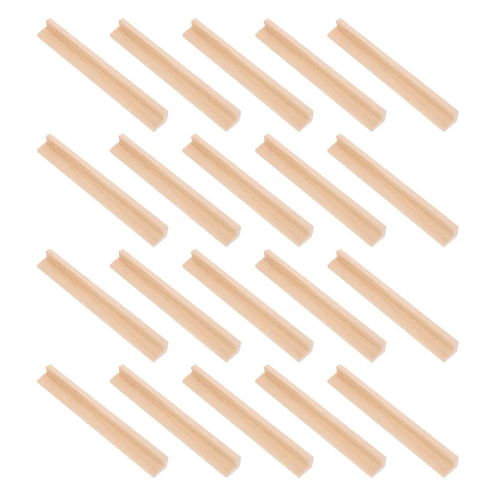 20pcs wooden letter base multifunctional domino holder mexican train stand board game tray card display rack durable