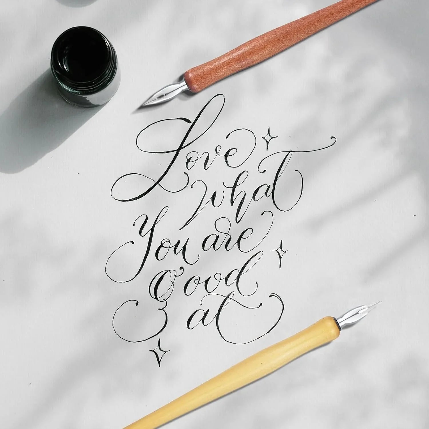 Dip pen set calligraphy drawing includes 2 wooden holders and 12 stainless steel nibs for writing - united states