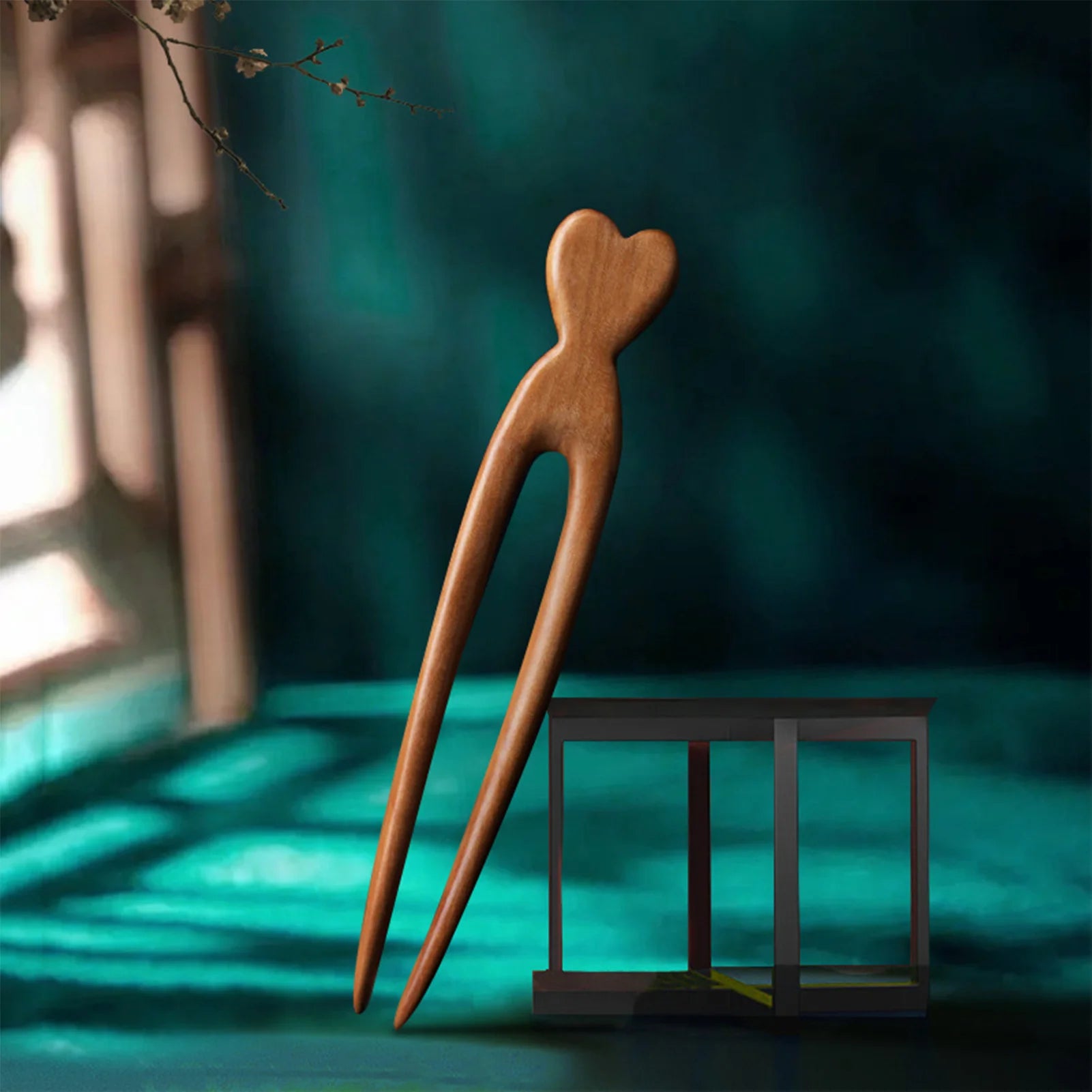 Simple chinese hair sticks wooden u shaped forks for women bun maker hairpins accessories retro fashion headpieces