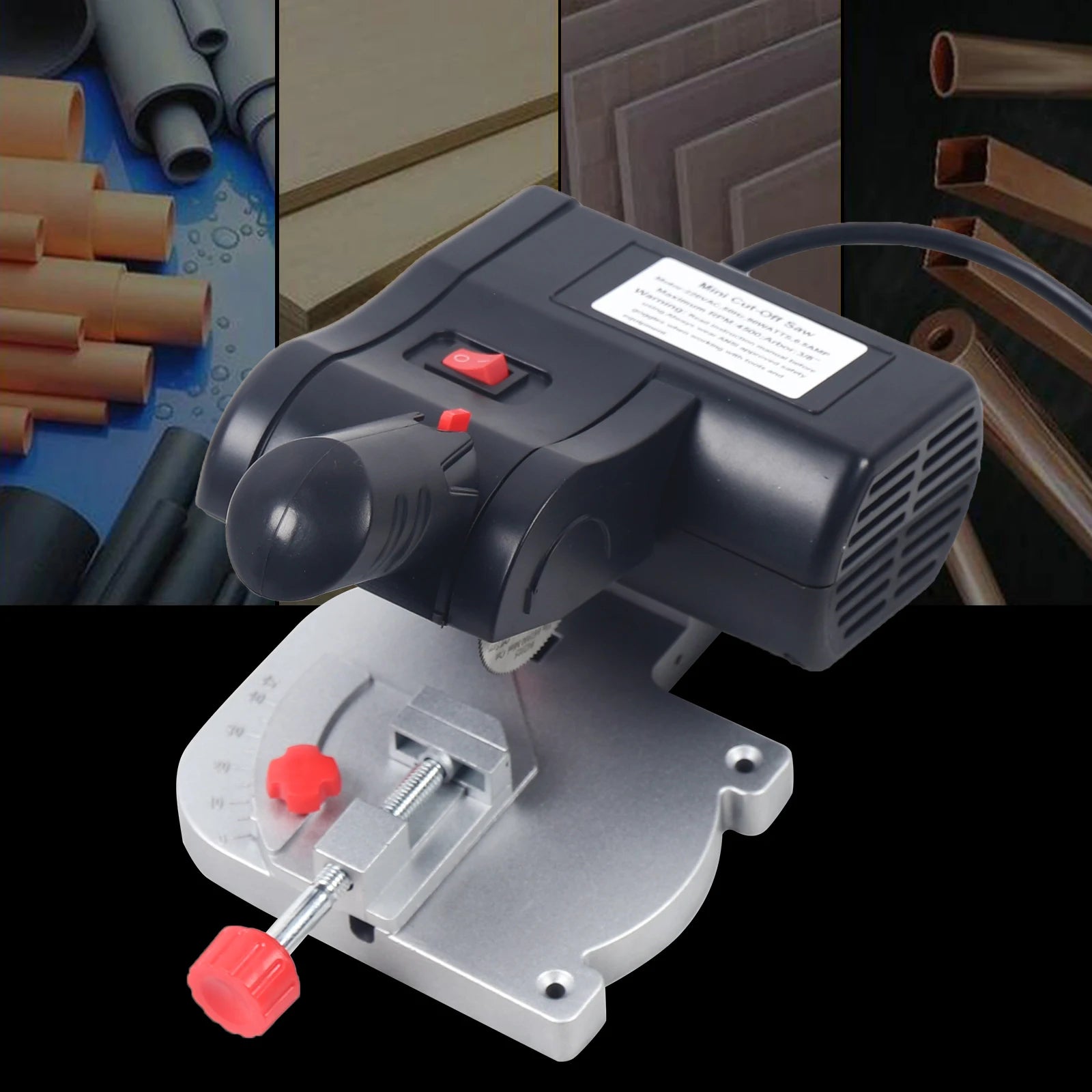 90w ac cut-off chop saw jig home diy benchtop cutting machine soft hard metal tool 45° miter cut
