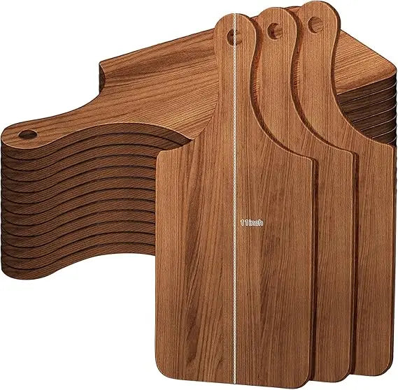 12 pcs bulk cutting board wood chopping with handle laser engraving wooden serving trays charcuterie for customized