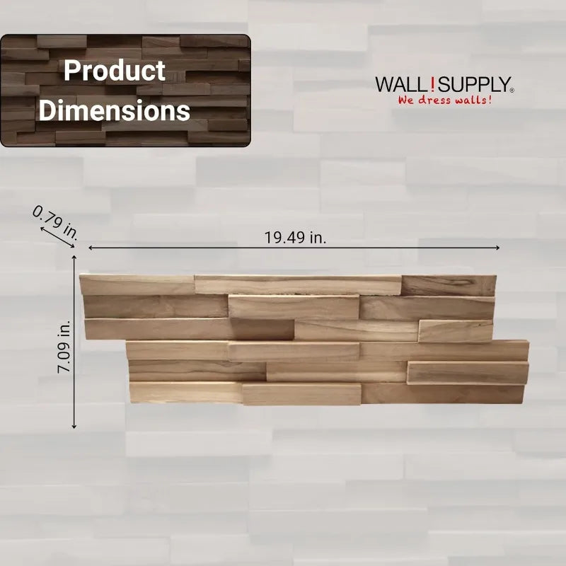 3d wall panels – reclaimed modern asian teak wood home decor wallpaper alternative for living room bedroom & offi
