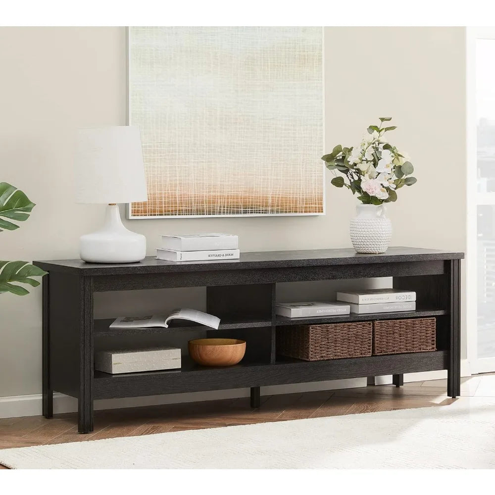 Large wooden entertainment center for 100+ inch tv 75-90 television stand with 8 cubby console table and end tables set