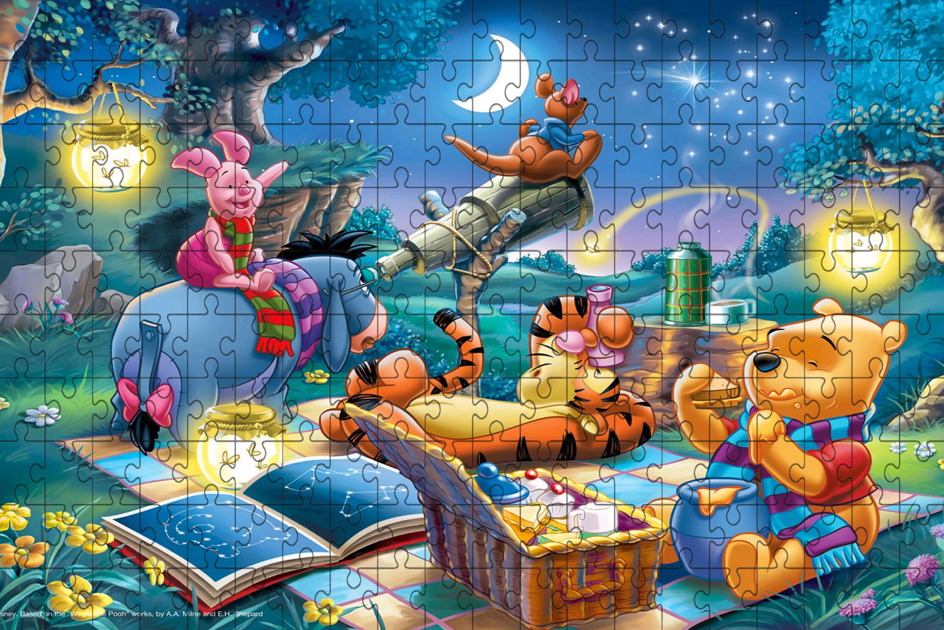 108/200/300/500/1000 pieces disney winnie the pood jigsaw puzzles for adults toys gifts wooden high-quality floor