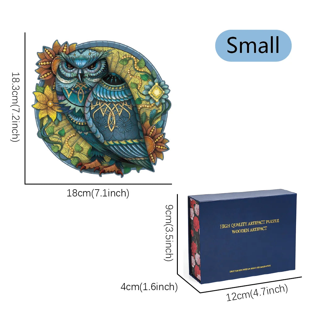 Wooden puzzles for adults 100/200/300 pieces uniquely irregular animal shaped high-difficulty puzzle - small (100pcs)