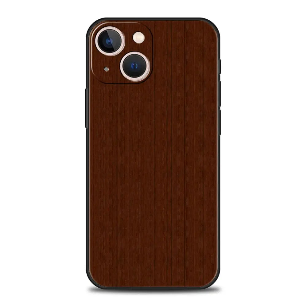 Carved wood phone case for iphone apple 14 13 12 11 pro max mini 7 8 plus xr xs x se 2020 black silicone cover coque